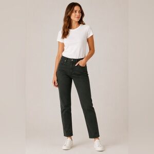 Rag & Bone The Dre Slim Boyfriend Jeans Dark Olive Green 27 W1590O337ADO